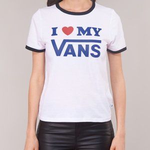 Vans White I Love My Vans Graphic Tee EUC sz L